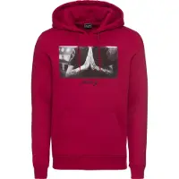 Mister tee Sweat-shirt 'Pray' gris / rouge rubis