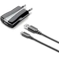 Cellularline Kit chargeur de voyage 1A USB Type-A avec câble Micro-USB ACHUSBKITMICROUSB2