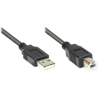 GOOD CONNECTIONS USB2.0 Kabel A-B schw. 0,25m