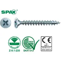 Spax Vis à Tête Fraisée Cruciforme Wirox Z2 3.5x30 Mm 1000 Unités