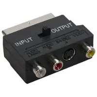 Alcasa 5525-3CU, Péritel (21 broches), 3 x RCA + S-Vidéo, mâle, femelle, noir, 2x RCA