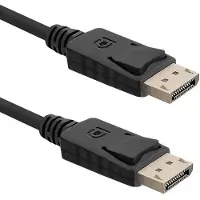 Qoltec DP v1. / DP v1. DisplayPort Noir (2 m), Câble vidéo, Noir