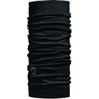Buff Unisexe, Cagoule + tour de cou, Laine mérinos, Noir, Taille unique