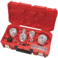 Milwaukee Coffret de scies trépans - - Hole Dozer - Bi-Métal Cobalt - 17 pièces - Rouge