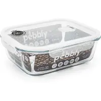 Pebbly Boîte Hermétique Pebbly Rectangulaire Plastic 2250 ml