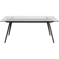 Actona PKline Table de salle à manger Table de salle à manger en verre Table de cuisine Table de salle à manger