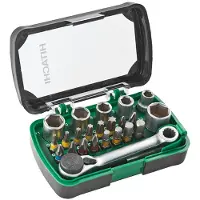 Hikoki 750362 Jeu assorti de douilles à cliquet 1/4'' 24 pièces