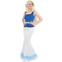 Chaks Costume Licence Officielle Falbala Adulte - Bleu / blanc - L