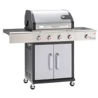 Landmann triton PTS 4.1 Grill Chariot Gaz Noir, Acier inoxydable 3500 W