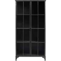 Nordal Armoire Downtown en fer - noir 97x44x184cm