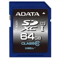 ADATA SDXC 64Go, 65536 MB, Secure Digital Extended Capacity (SDXC), 2 g, 32 mm, 24 mm, Blase