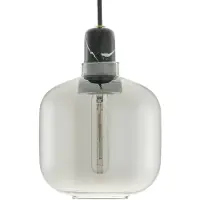 Normann Copenhagen Lampe à suspendre Amp S Ø 14cm verre fumé Scandi Lampe à suspendre ronde