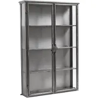 Nordal Armoire murale Downtown en fer - noir 80x20x121cm