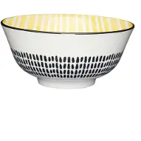 Kitchencraft 4x Bowl, Saladier + bol, Jaune, Noir
