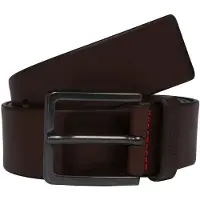 HUGO Ceinture 'Gionio' brun foncé / rouge