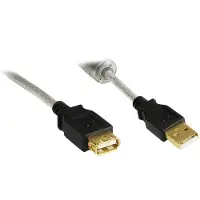 GOOD CONNECTIONS High quality - Rallonge de câble USB - USB (M) pour USB (F) - USB 2.0 - 1.8 m - transparent