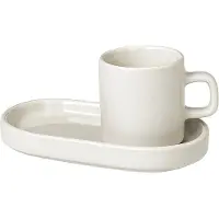 Blomus Pilar Set 2 tasses à expresso, Moonbeam, céramique, H 6 cm, P 7.5 cm, Ø 5 cm, V 0.05 l, 63703