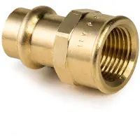 Viega Mamelon bronze femelle cuivre Ø 35 taraudé femelle Ø 33/42