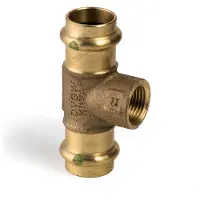 Viega SANPRESS tee 54 mm-1 "af rødgods, med SC-Conturmed indvendig gevind