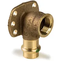 Viega GmbH & Co.KG Rondelle murale Profi/Sanpress en bronze FF avec SC-Contur 22mmx1/2 (Raccord à sertir)