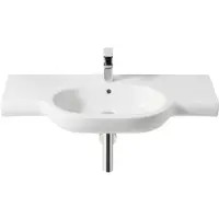 Roca Meridian - Lavabo 1000x460 mm, avec trop-plein, trou pour robinet, blanc A32724B000