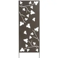 Nortene Panneau métal avec motifs décoratifs/Feuilles - 0,60 x 1,50 m - Brun vieilli