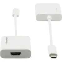 Kramer ADC-U31C/HF câble vidéo et adaptateur 0,17 m USB Type-C HDMI Type A (Standard) Blanc