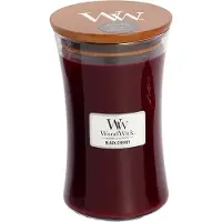 Woodwick Black Cherry bougie parfumée avec mèche en bois 609.5 g