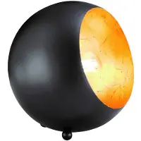 TRIO Lampe de table Billy 15 cm noir avec or