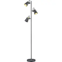 TRIO 3fl. lampe à poser en métal en noir mat, spots variables - Luminaires d'intérieur