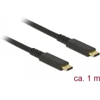 DeLOCK Câble USB USB-C (M) à USB-C (M) (1 m, USB 3.2 Gen 2, 60 W)