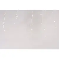 Lumineo Rideau Led Stalactite Extérieur 8 Fonctions, Blanc Chaud, 5m, Extérieur -