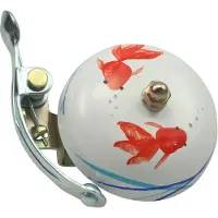 Crane Suzu Hand Painted Bike Bell Argenté