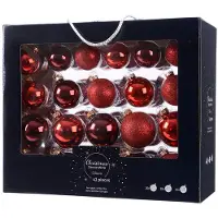 Cilgro Boule de verre Set 42 pièces rouge - Décoration de Noël Décoration d'arbre
