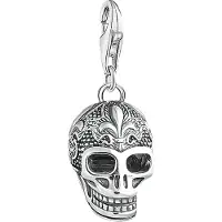Thomas Sabo Pendentif 'Totenkopf mit Lilie'