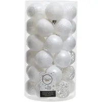 Décoris Decorative Ball 37 Units Blanc