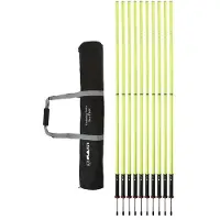 RAM Rugby Barres étroites avec base à ressort - 180 cm - 10 pièces - Jaune