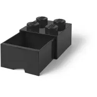 LEGO 40051733 Boîte à tiroirs STORAGE BRICK DRAWER 4, 1 tiroir, noir