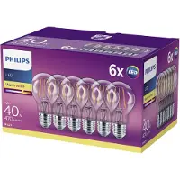 Philips 4W - E27 - 2700K - 470 lumen lot de 6