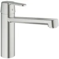 GROHE Mitigeur d'évier Get supersteel, bec mi-haut