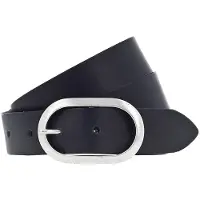 Vanzetti Ceinture 'Oval 3cm' noir / argent
