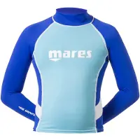 Mares Rash Guard Long Sleeve T-shirt Bleu S Garçon