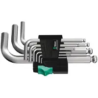 Wera Ensemble de clés hexagonales à angle de 1,5 à 10 mm avec tête sphérique courte