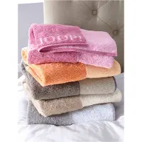 JOOP! Serviette de douche 'Doubleface' beige clair