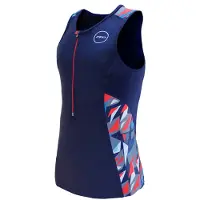 Zone3 Activate Plus Zinc Burst Sleeveless Tri Jersey Bleu XS Homme