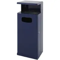 HygieneShopBasics Collecteur de déchets avec toit cendrier, aluminium, Poubelle, Bleu