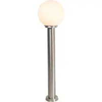 QAZQA Lampadaire d'extérieur moderne en acier inoxydable 100 cm avec sphère en plastique IP44 - Sfera