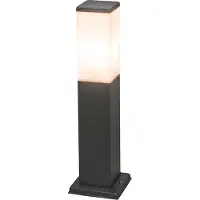 QAZQA Lampadaire moderne d'extérieur gris foncé avec opale 45 cm IP44 - Malios