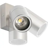 QAZQA Applique murale extérieure en acier IP44 orientable et inclinable - Solo