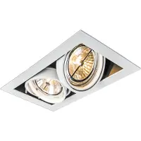 QAZQA Spot encastré blanc orientable AR111 2 lumières - Oneon